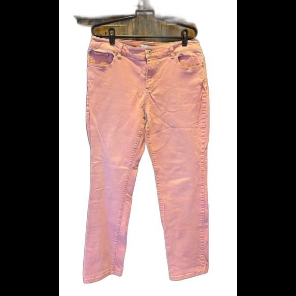 Chico’s Platinum Denim Salmon Colored Chico Size 2- large Size 12 Casual Jeans - Picture 1 of 8